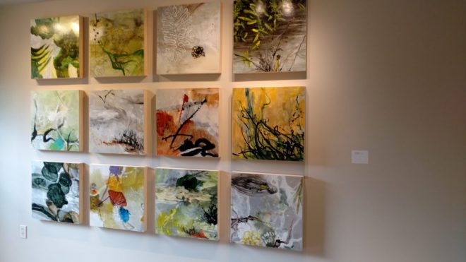 Installation view of works by Allison Stewart in “Living with Climate Change” at the River House at Crevasse 22, Poydras, Louisiana. Courtesy the artist.